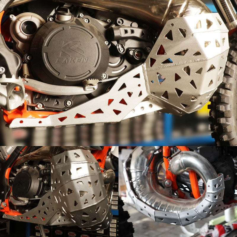 KTM Dirtbike Motorcycle Engine Frame Protector Cover Guard Aluminium Alloy  For KTM EXC250/300 20-24