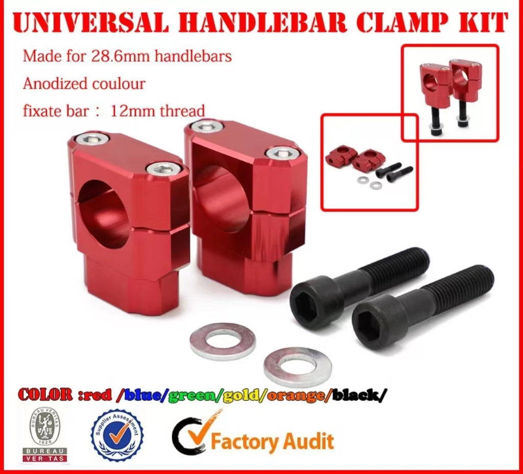 KTM Motorcycle CNC Handlebar Riser Bar Clamp Mount For KTM 28MM M12Nut