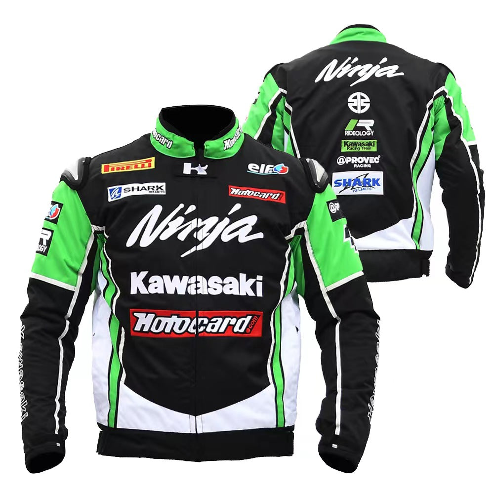Motorcycle Bike Racing cool jacket suit Locomotive protection suit Kawasaki