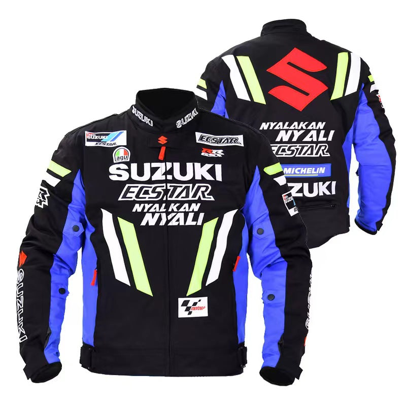 SUZULI Motorcycle Bike Racing cool jacket suit Locomotive protection suit