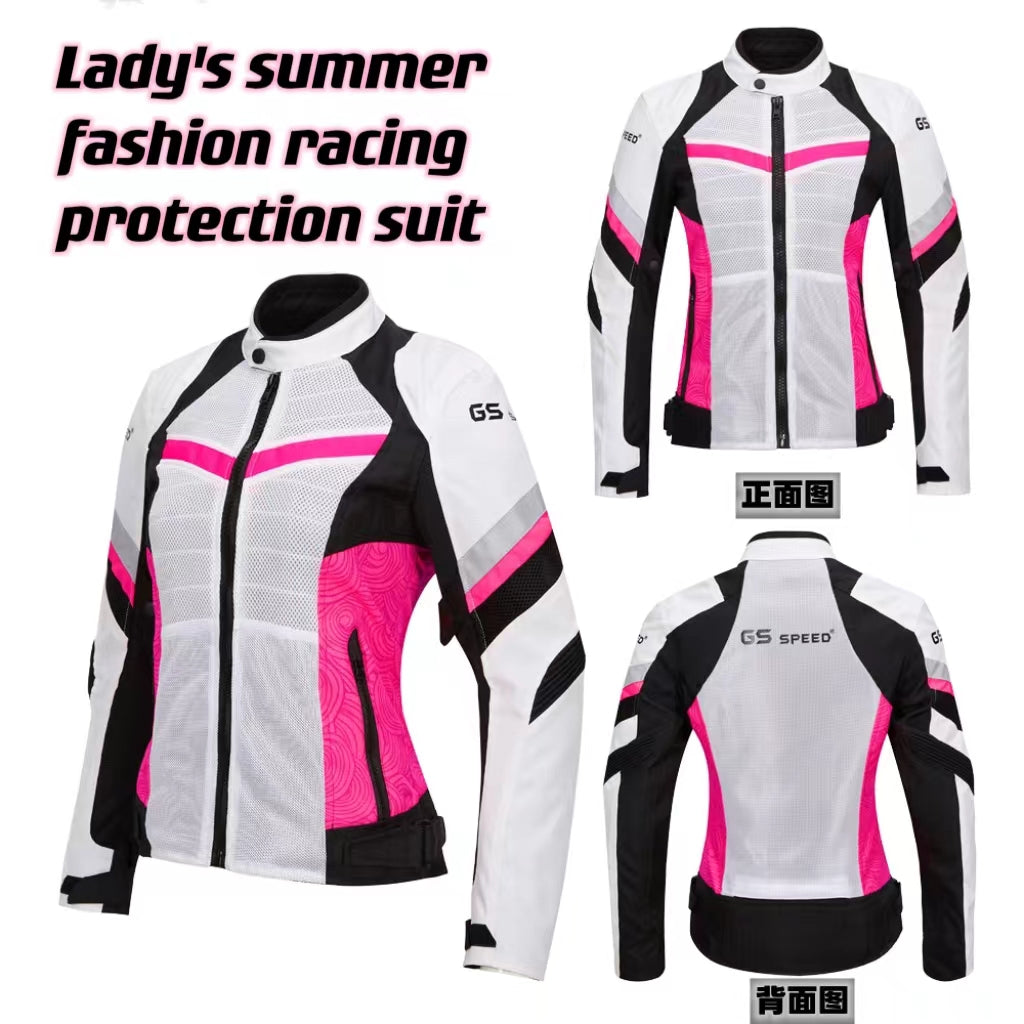 Summer Women Motorcycle Bike Racing cool  suit Locomotive protection suit
