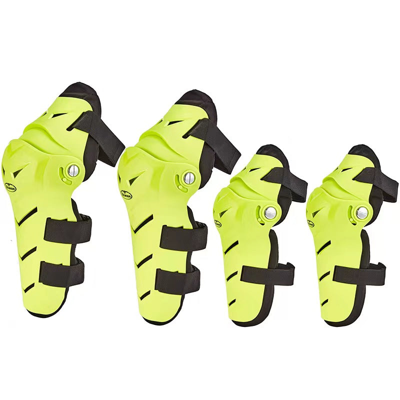 Motorcycle Dirtbike Protection (Knees, Elbows, Body)Adjustment, Hook and loop thigh, upper calf and alower calf straps. Construction, Open-back design, shin coverage. Protection