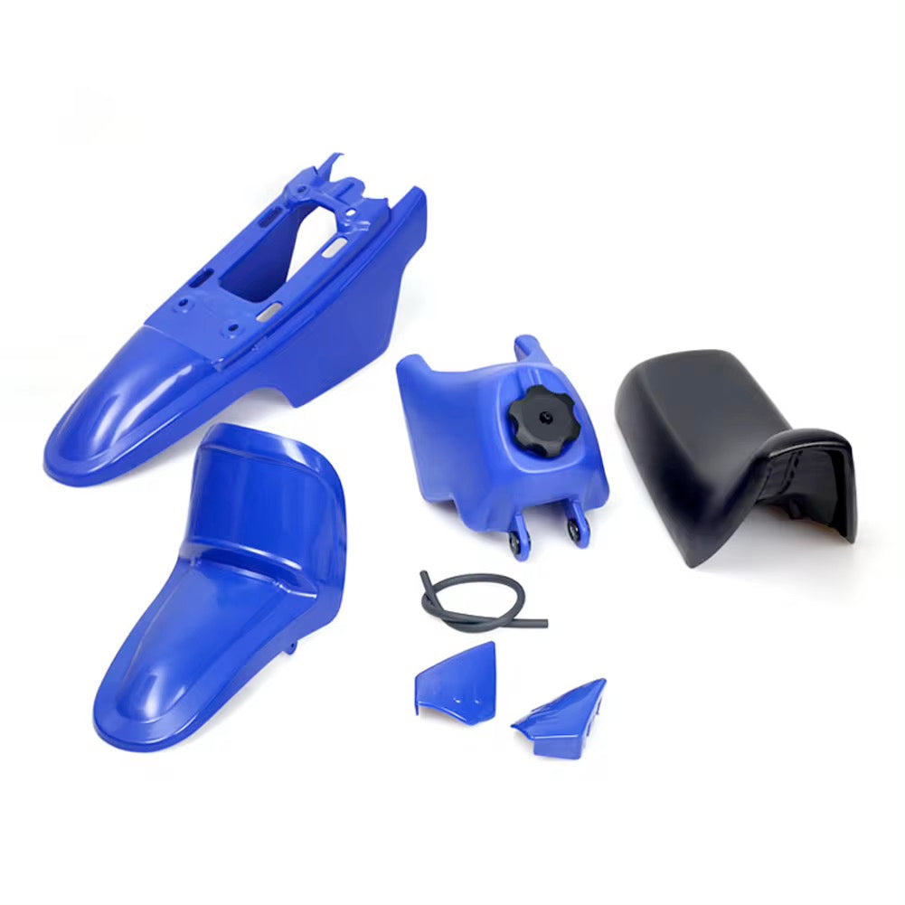 Chinese Dirtbike Parts Body Covers Kit Kid Dirt Bike Plastic Fender Body Seat Gas Tank Kit Motorcycle Fairing Kit For Pw50 50cc