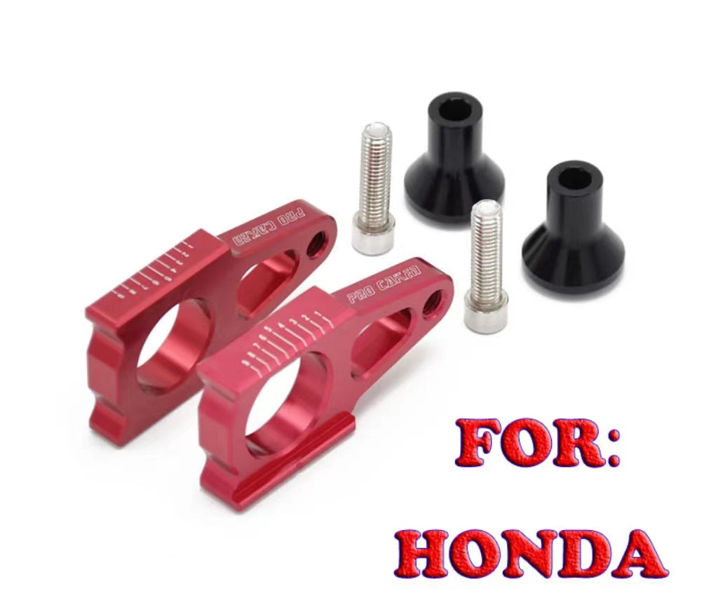 Honda Dirtbike CNC Aluminum Rear Chain Adjuster Axle Blocks  CR125 CR250 2002-2007 CRF250R CRF250X CRF250RX CRF450R CRF450X CRF450RX