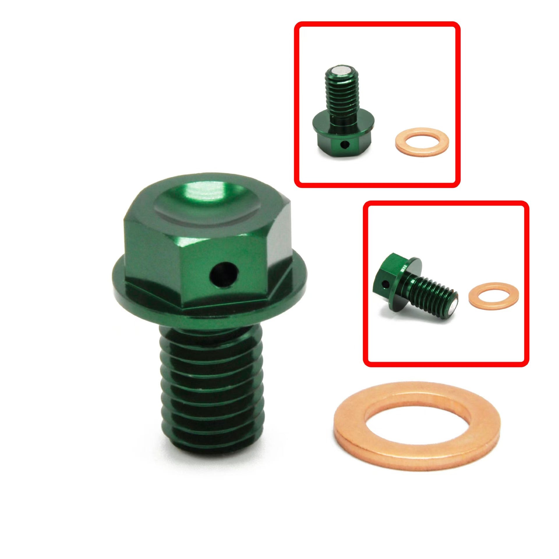 KAWASAKI DIRTBIKE M8x2 Motorcycle Magnetic Oil Drain Bolt Fit For KX65 85 125 250 500 250F 450F