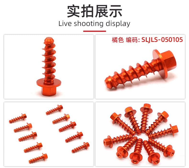 Dirtbike 10Pcs CNC Aluminum Self Tapping Screw Bolts Kit For Husqvarna FE TE FC TC FX TX For KTM EXC EXCF XC XCF XCW SX SXF 2004-2022