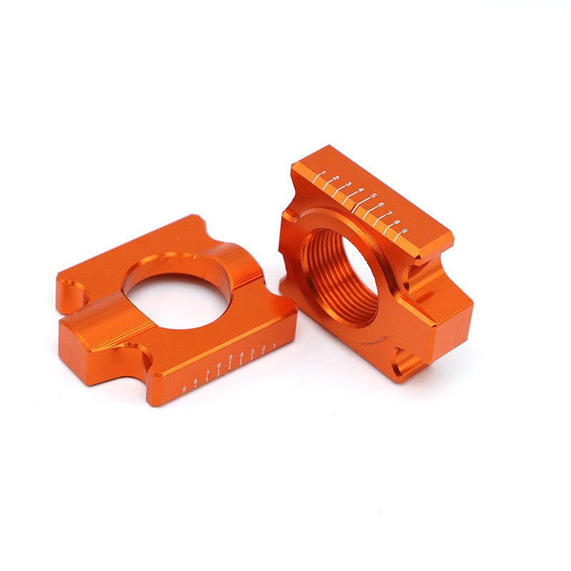 KTM HUSQVARNA Dirtbike CNC 25mm Rear Axle Blocks Chain Adjuster Block For KTM SX SXF XC XCF XCW XCWF EXC EXCF 125 250 300 350 400 450 500 530 2008-2020