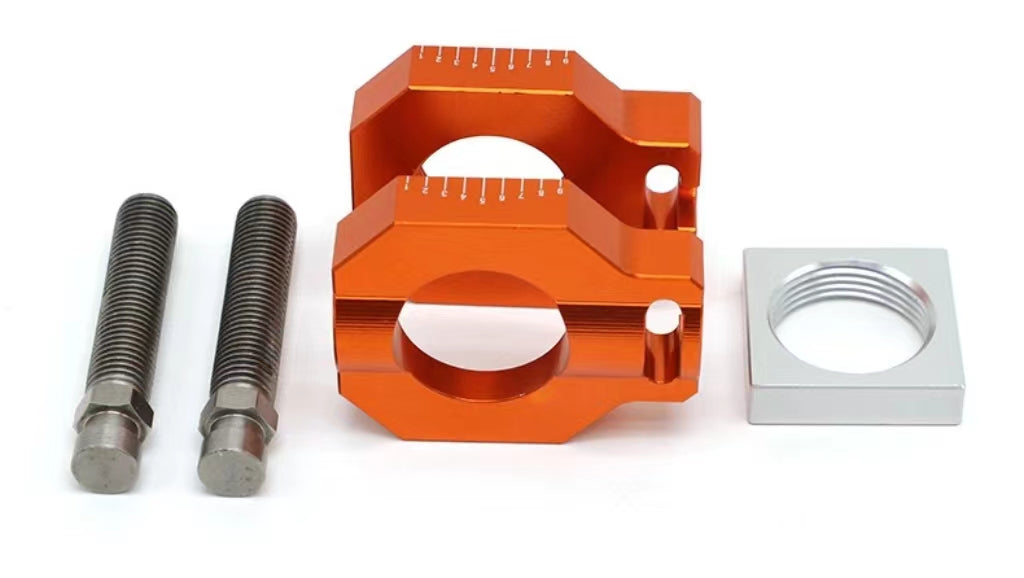KTM HUSQVARNA Dirtbike CNC 25mm Rear Axle Blocks Chain Adjuster Block For KTM SX SXF XC XCF XCW XCWF EXC EXCF 125 250 300 350 400 450 500 530 2008-2020