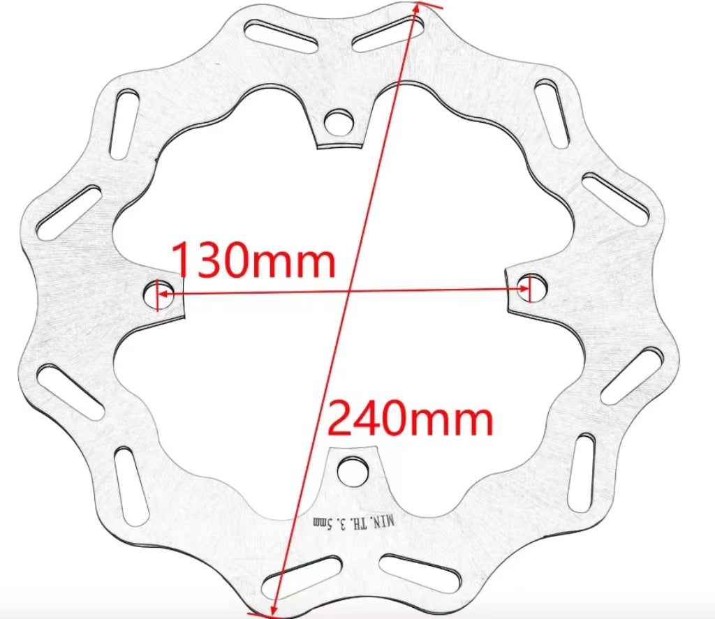 KAWASAKI Dirtbike 270mm 240mm Motorcycle Front Rear Brake Disc Rotor Disk For Kawasaki KX125 KX250 2006-2008 KX250F KX450F KX 250F 450F 2006-2021