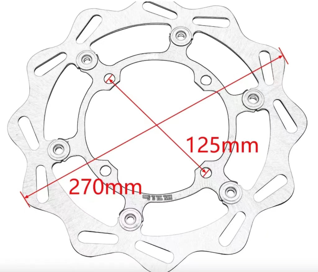KAWASAKI Dirtbike Motorcycle 320mm 270mm Front Rear Floating Brake Disc Rotor Disk For Kawasaki KX 125 250 250F 450F 2006-2021 KLX450R 2007-2021