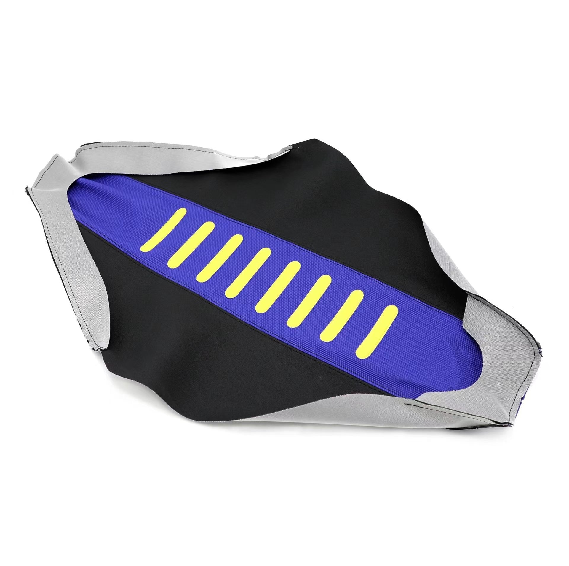 YAMAHA DIRTBIKE PARTS Dirt Bike Seat Cover - Yellow Stripe Universial Seat Cover for Dirt Bike - Motorcycle Motorcross Enduro Seat Covers (Blue